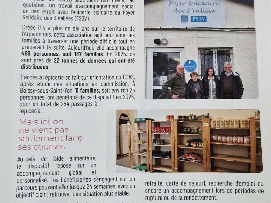 ON EN PARLE dans le Bulletin Municipal de Boissy Sous Saint Yon